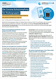 Das Bild zeigt eine Vorschau des Mediums "Die Corona-Schutzimpfung für Risikogruppen" Das Bild zeigt eine Vorschau des Mediums "Die Corona-Schutzimpfung für Risikogruppen"