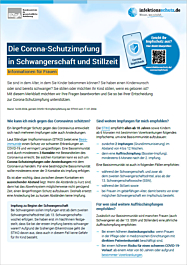Das Bild zeigt eine Vorschau des Mediums "Die Corona-Schutzimpfung in Schwangerschaft und Stillzeit" Das Bild zeigt eine Vorschau des Mediums "Die Corona-Schutzimpfung in Schwangerschaft und Stillzeit"