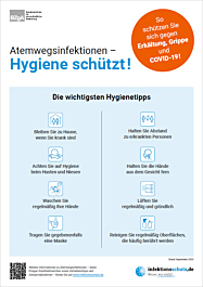 Das Bild zeigt eine Vorschau des Mediums "Atemwegsinfektionen - Hygiene schützt" Das Bild zeigt eine Vorschau des Mediums "Atemwegsinfektionen - Hygiene schützt"